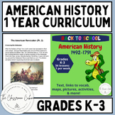 American History 1 Year Curriculum - 34 lessons PLUS Activ