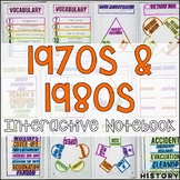 American History 1970s and 1980s Interactive Notebook Grap