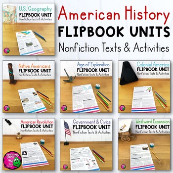 Preview of American History Informational Texts, Maps, Activities, & Assessments BUNDLE