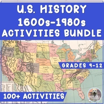 Preview of U.S. History ACTIVITIES Bundle: 1600s to the 1980s (100+ Activities!)