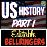 American History Bellringers Bundle | 11 Bellringer Sets f