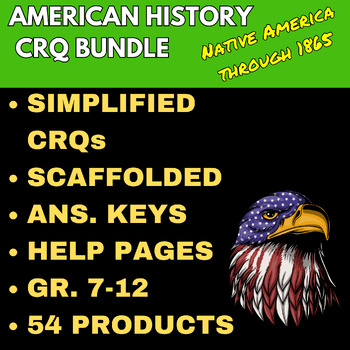 Preview of American History CRQ Bundle One - Native America through 1865