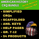 American History CRQ Bundle One - Native America through 1865