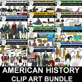 Preview of American History Clip Art Bundle