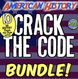 American History Crack the Code Escape Room Bundle | 10 Re