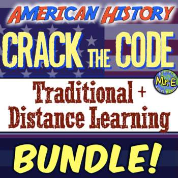 Preview of American History Escape Room Bundle 20 Traditional + Digital Sets