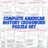 American History Crossword Puzzles - Complete Set