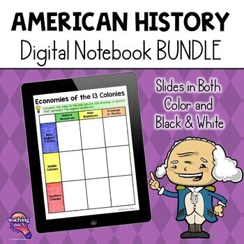 Preview of American History DIGITAL Interactive Notebook BUNDLE for Upper Elementary