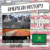 American History Editable Google Classroom Banners/Headers