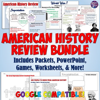 Preview of US History End-of-Year Review Resources Bundle