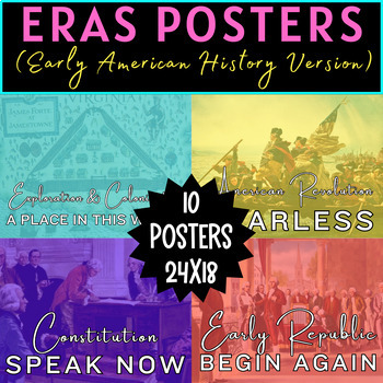 Preview of American History Eras Posters For The Classroom