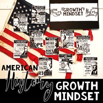 Preview of American History Growth Mindset Posters and Activity