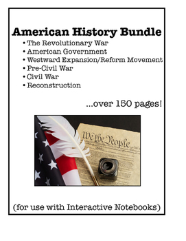Preview of American History Interactive Notebook Foldable Files BUNDLE