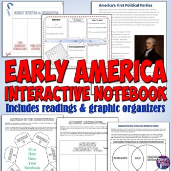 Preview of Constitution and Early America Interactive Notebook Bundle: Maps & Activities