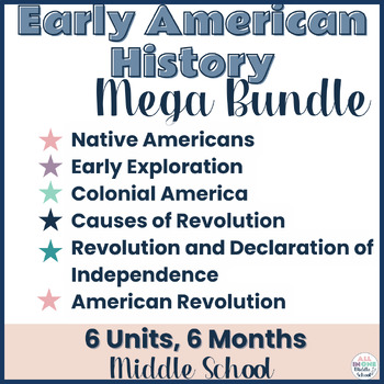 Preview of American History Lessons, Activities, & Assessments for Middle School Bundle
