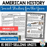 Preview of 3rd 4th Grade Social Studies Bundle Curriculum Full Year American History Units
