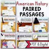 American History Paired Reading Passages BUNDLE: Informati