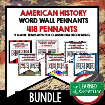 Preview of American History Word Wall BUNDLE US History Word Wall Bundle US History Posters