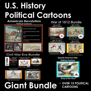 Preview of American History Political Cartoon Bundle