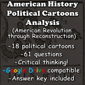 Preview of U.S. History Political Cartoons (American History Political Cartoons)