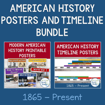 Preview of American History Posters + Timeline for Modern U.S. History