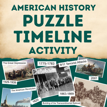 Preview of American History Puzzle Timeline