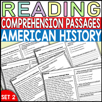 Preview of American History Reading Comprehension Passage With Questions Set 2