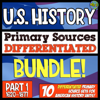 Preview of American History Reading Passages BUNDLE | Differentiated Primary Sources Part 1