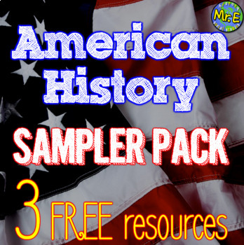 Preview of American History Sampler Pack: 3 Free Activities for American History!