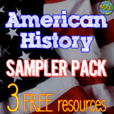American History Sampler Pack: 3 Free Activities for Ameri