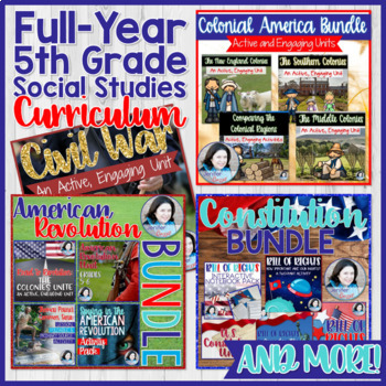 Preview of 5th Grade Social Studies Full-Year Bundle