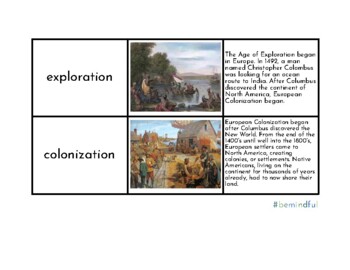 Preview of American History Time Periods - Vocabulary Matching Cards