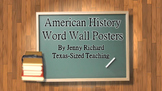 American History Vocabulary Word Wall Posters