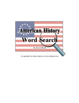 american history word search vocabulary grade 4 8 by meek social studies