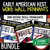 American History Word Wall 308 Pennants (US History Word W