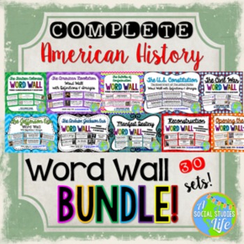 Preview of American History Word Wall BUNDLE