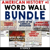 American History Word Wall and Vocabulary Activities Bundle 1