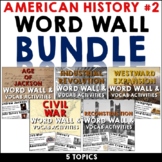 American History Word Wall and Vocabulary Activities Bundle 2