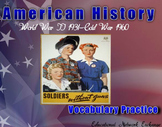 American History: World War II 1931-Cold War 1960-Vocabula
