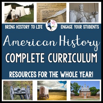 Preview of American History Yearlong Complete Curriculum Bundle