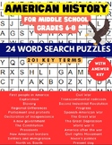 American History for Middle School Word Search