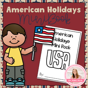 Preview of American Holidays Mini Book