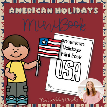 Preview of American Holidays Mini Book