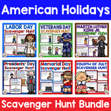 American Holidays Scavenger Hunt Yearlong Bundle