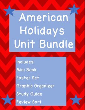 Preview of American Holidays Unit Bundle - SOL 2.5