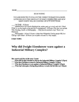 military essay format