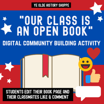 Preview of Freebie: Build Community in the Digital Classroom - "Our Class is an Open Book"