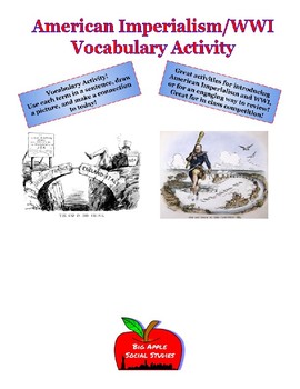 Preview of American Imperialism/WWI Vocabulary Activity Pack