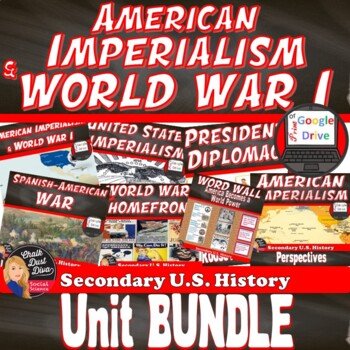 Preview of AMERICAN IMPERIALISM & WORLD WAR I Unit BUNDLE | Print & Digital |  U.S. History
