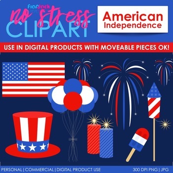 Preview of American Independence Clip Art (Digital Use Ok!)